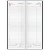 Vormerkbuch 2026 | 110×297 mm, Papier, chamois